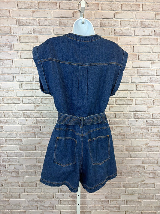 Free Market Romper, Denim, Small, New With Tags
