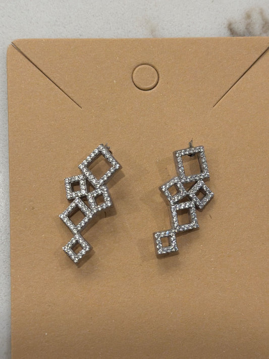 Various Earrings, Silver, One Size, Used - Excellent