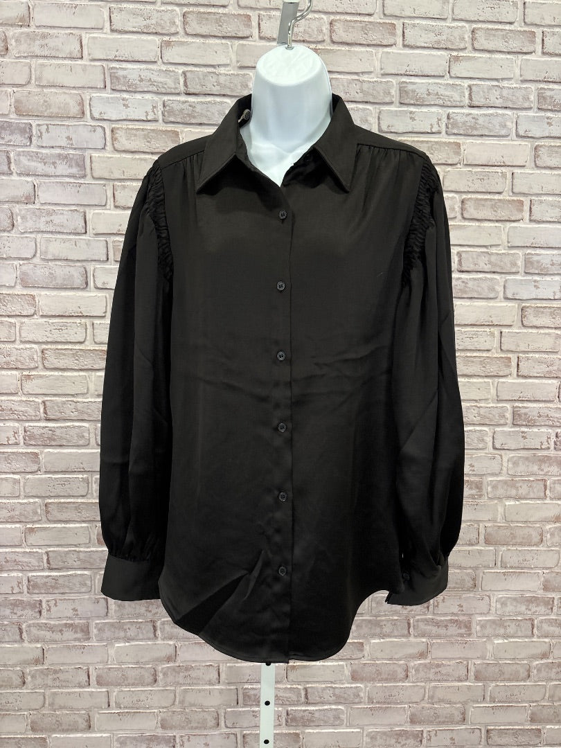 Max Studio Shirt, Black, Large, New With Tags
