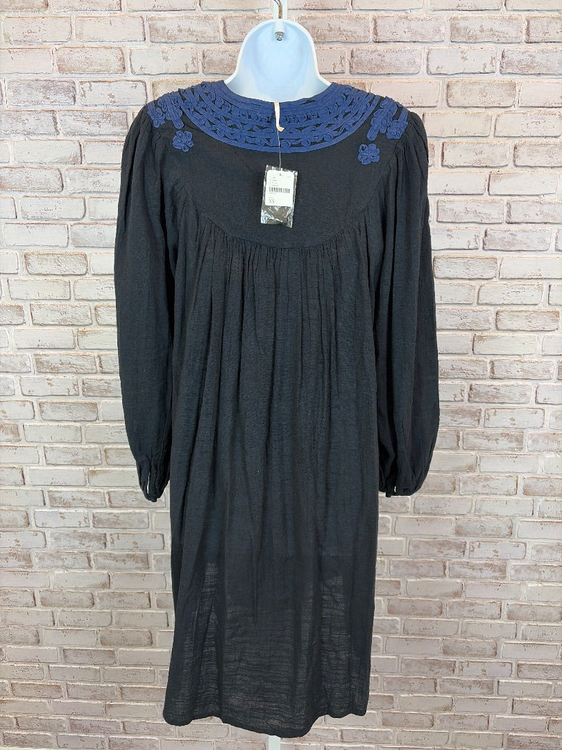 Free People Dress, Black/blue, XS, New With Tags
