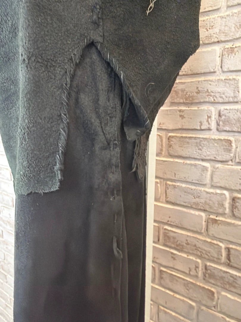 Jean West Matching Suede Tank and Skirt Set – Black – Good Condition