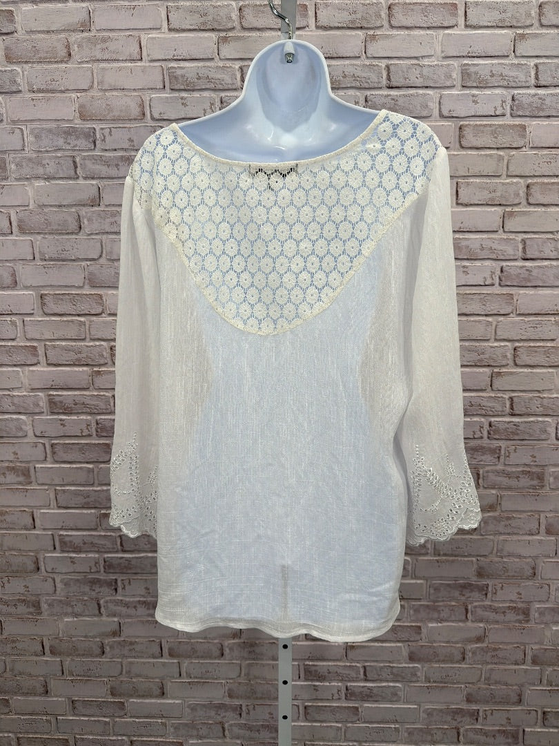 Figueroa & flower Shirt, White, Large, Used - Good