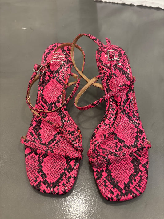 Inc Heels, Pink snakeskin, 10