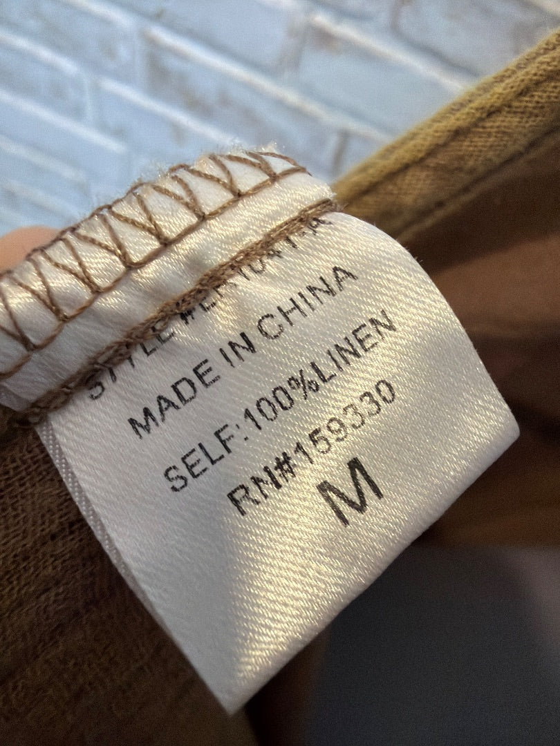 Heyson Linen Overalls, Yellow/beige, Medium, New With Tags