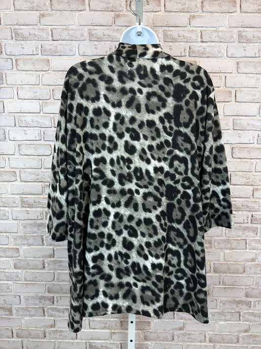 J & JL Cardigan, Leopard, One Size, Used - Excellent