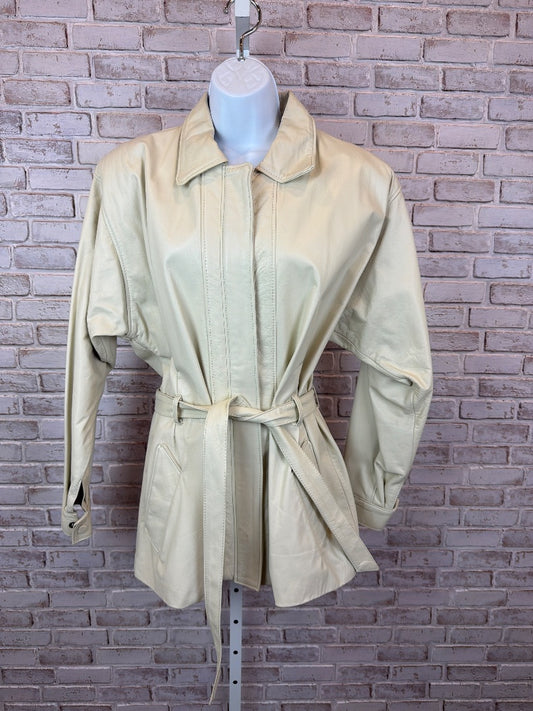 Gaby’s Leather Factory Jacket, White, Large, Used - Good