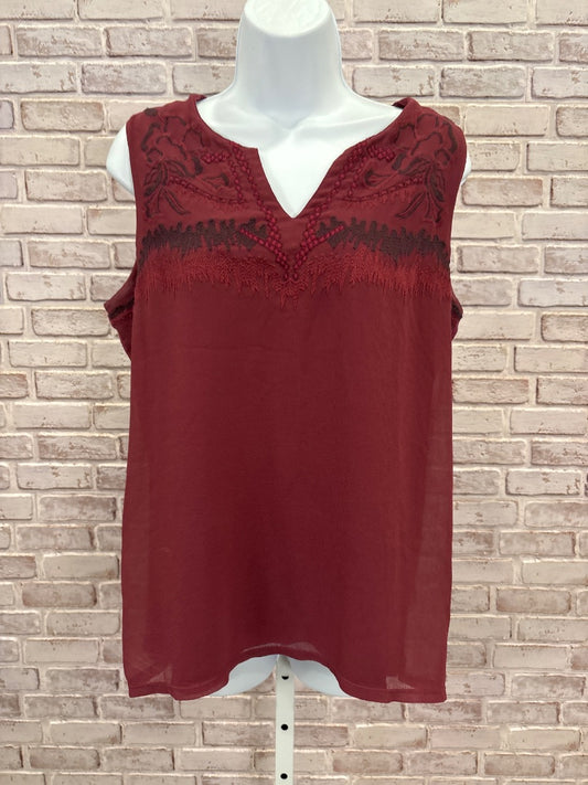 Coldwater Creek Shirt, Maroon, Large, Used - Good