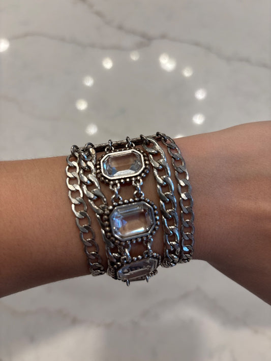 Brighton Bracelet, Silver, One Size, Used - Good