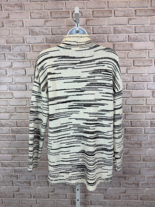 T by talbots Sweater, White/black, Medium, Used - Excellent