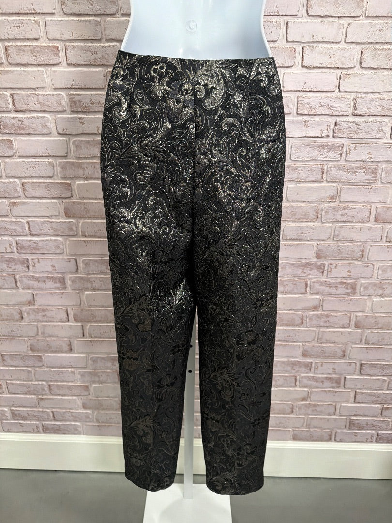 Boston Proper Pants, Black/gold, 8, Used - Good