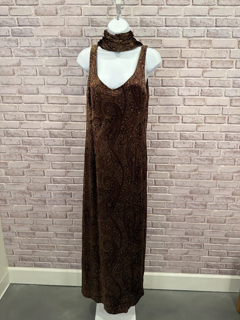 Dana Buchman Dress, Brown multi, 12, Used - Good