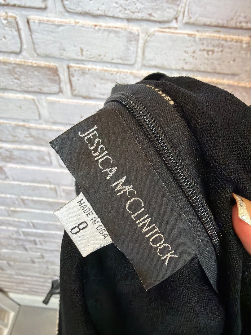 Jessica McClintock Vintage Mermaid Tool Dress, Black/white, 8, Used - Excellent