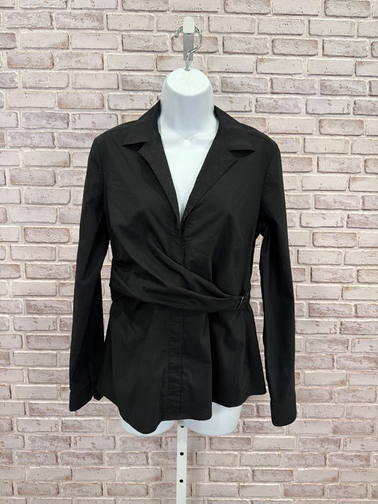 New York & Company Shirt, Black, 8, Used - Good