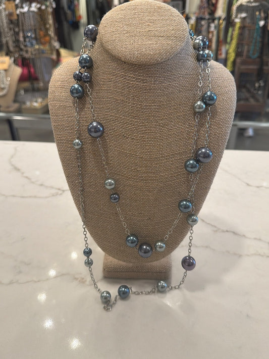 Lia Sophia Necklace, Silver/blue/purple, One Size, Used - Excellent