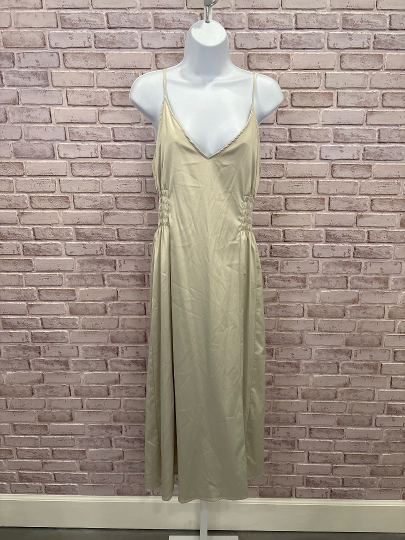 Zara Dress, Champagne, Large, New With Tags