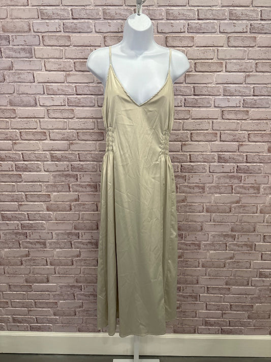 Zara Dress, Champagne, Large, New With Tags