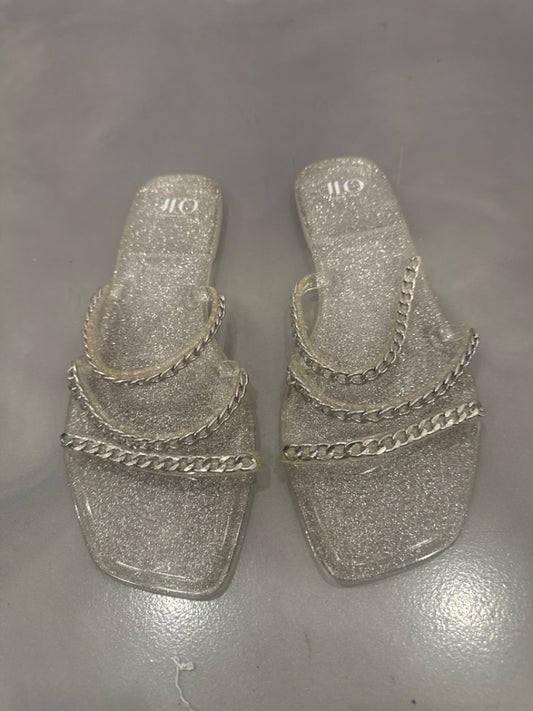Jlo sandals, Silver, 10, Used - Good