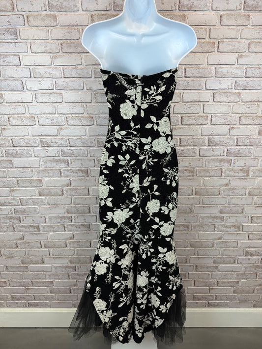 Jessica McClintock Vintage Mermaid Tool Dress, Black/white, 8, Used - Excellent