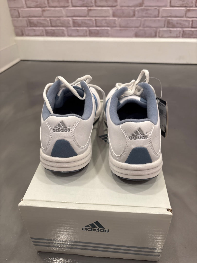 Adidas Golf Sneakers, White/blue, 7.5, Used - Good