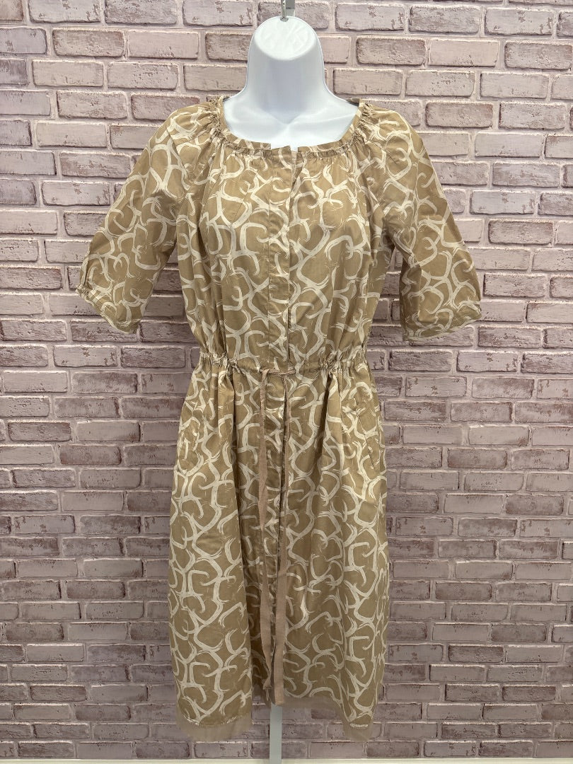 Simply Vera Dress, Beige/white, Small, Used - Good