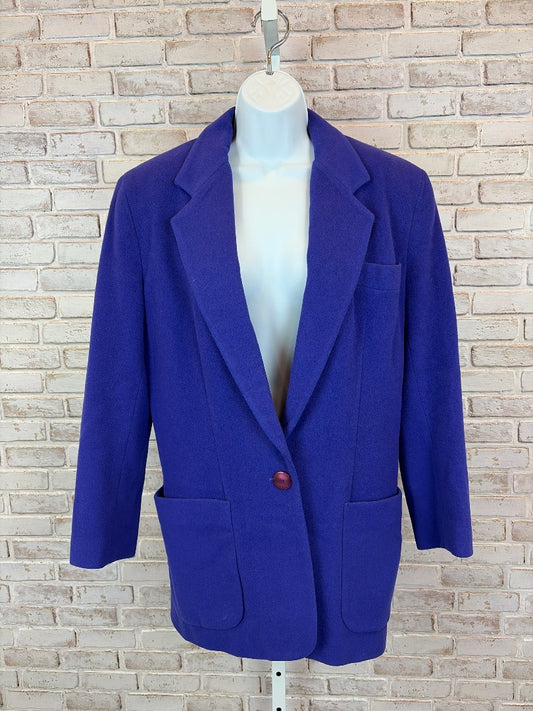 The Limited Wool and Cashmere blend Blazer, Purple, Medium, Used - Good