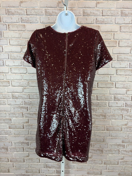 Kittenish Sequin Dress, Burgundy, Small, New With Tags