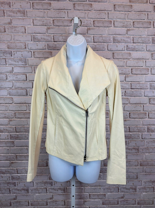 Vince Leather Jacket, White, Small, Used - Good
