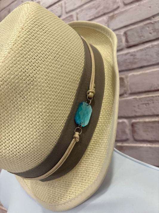 Peter Grimm Hat, Straw/blue, One Size, Used - Good - Chill Boutique Consignment