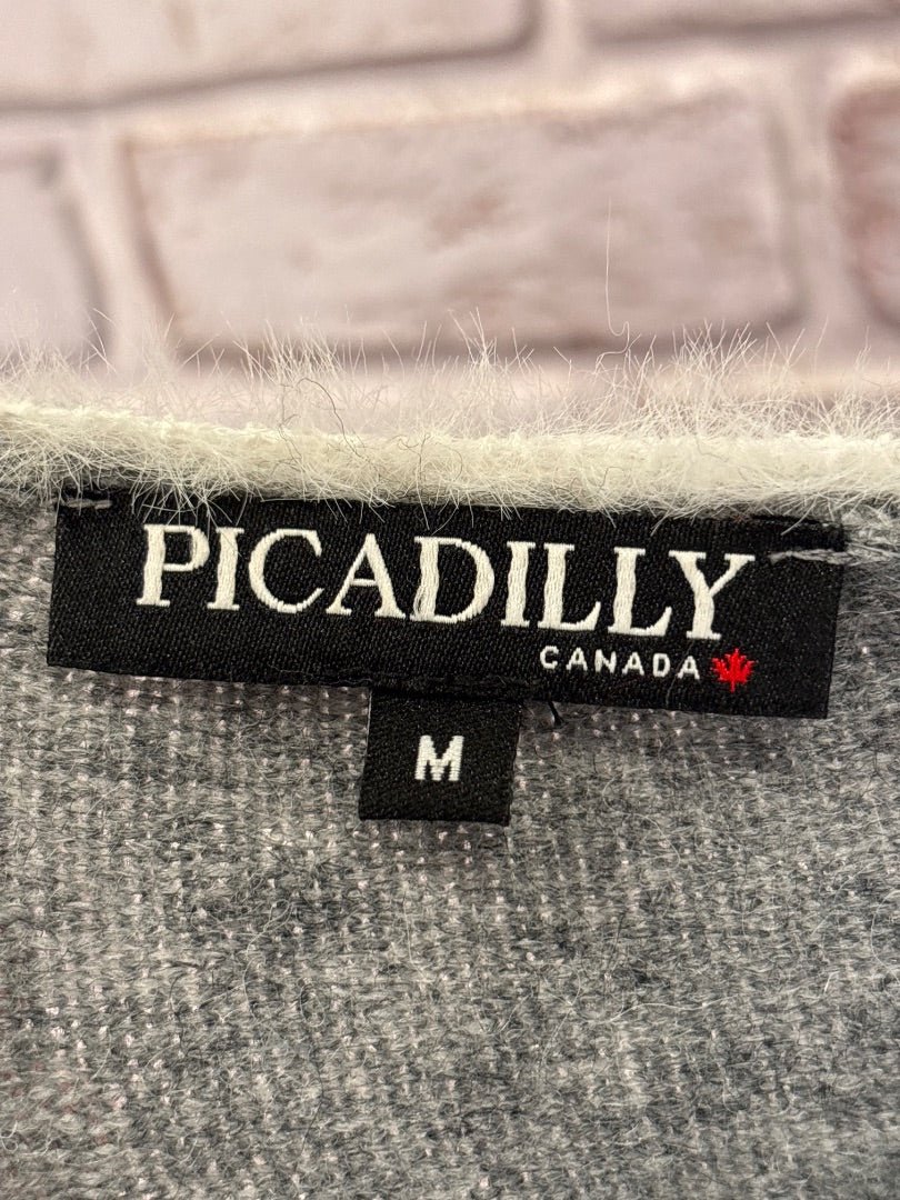 Picadilly Sweater, Grey/white, Medium, Used - Good - Chill Boutique Consignment