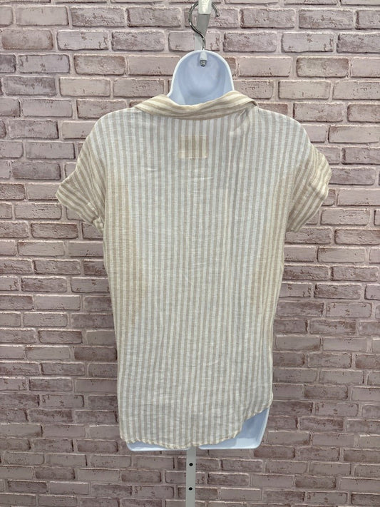 Rails Shirt, Brown/white stripes, XS, Used - Good - Chill Boutique Consignment