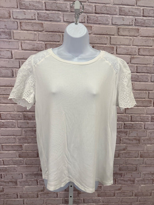 Tribal Jeans Tee shirt, White, Medium, Used - Good - Chill Boutique Consignment